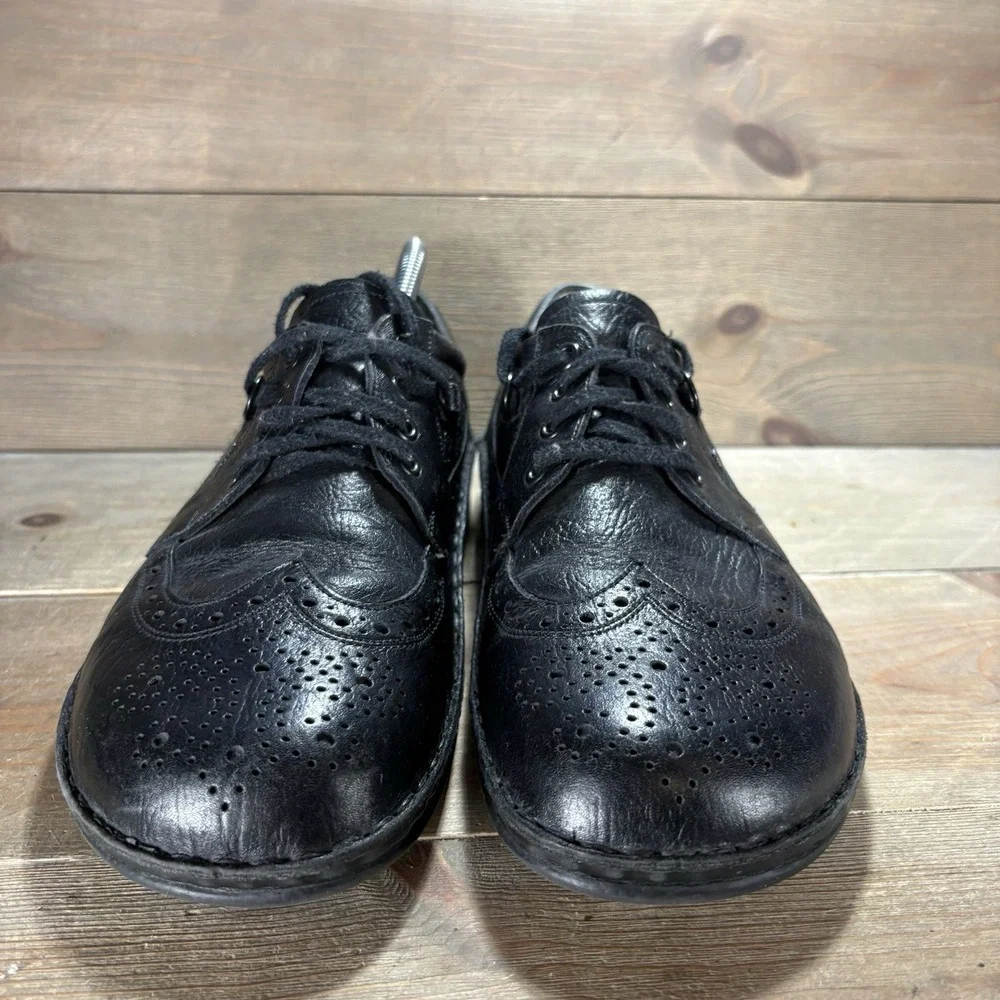 finn comfort york mens size 43 shoes black leather lace up work oxfords